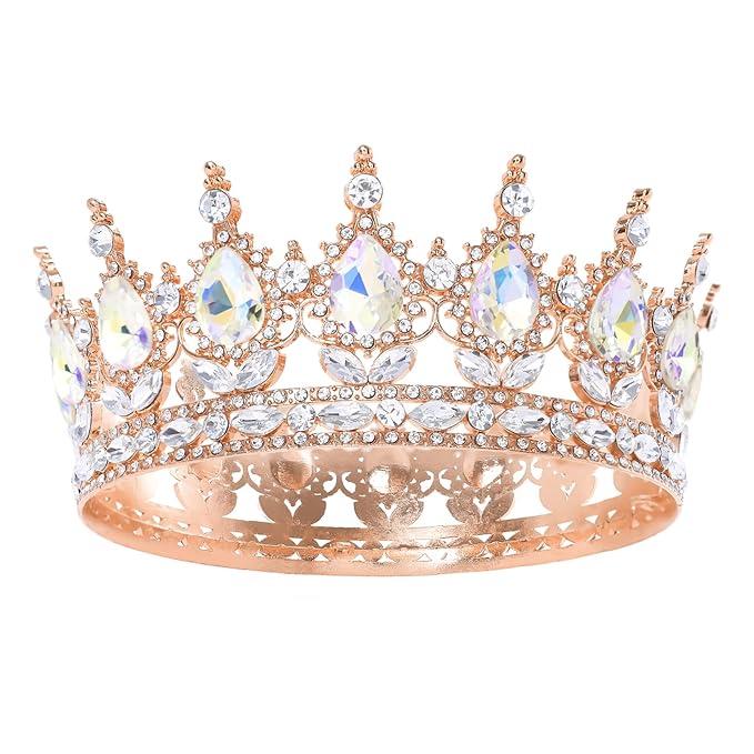 Queen Crown for Women Crystal Tiara for Women Rhinestone Wedding Headband for Bride Hair Accessories for Costume Birthday Party Prom