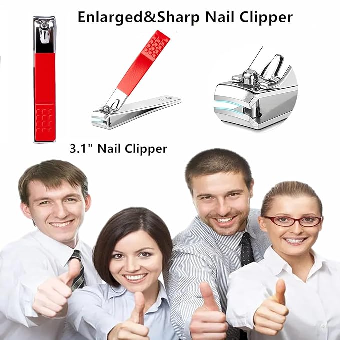 Nail Clippers for Women Manicure Kit for Women Men Manicure Set Nail Clipper Set Toenail Fingernail Travel Nail Clippers Kit Personal Care Tools with Travel Case Manicure Tools Grooming Kit Gifts