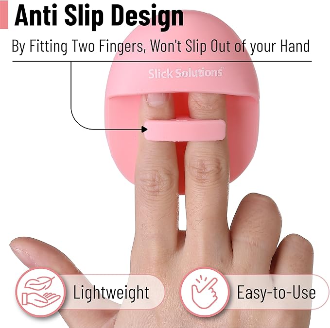 Slick- Silicone Facial Cleansing Brush, 4 Pack, Silicone Face Scrubber Exfoliator, Face Exfoliator Scrubber, Facial Scrubber for Face Cleanser Brush, Exfoliating Face Scrubber, Face Brush