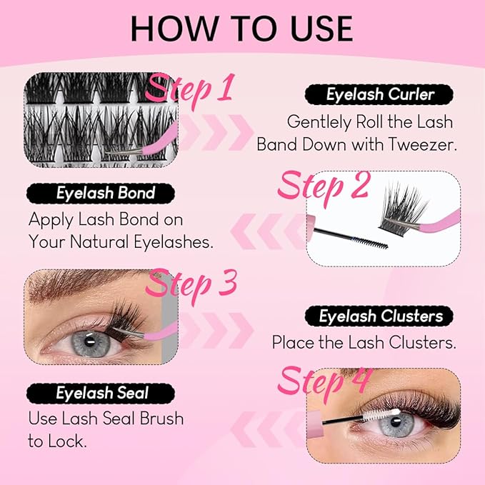 Azenlo Natural Lash Clusters Kit Wispy Eyelash Clusters 120 pcs Cluster Eyelash Extensions C Curl Individual Lashes 10-16 mm Mix Length Natural Look (Natural A50 KIT 120 Pcs)