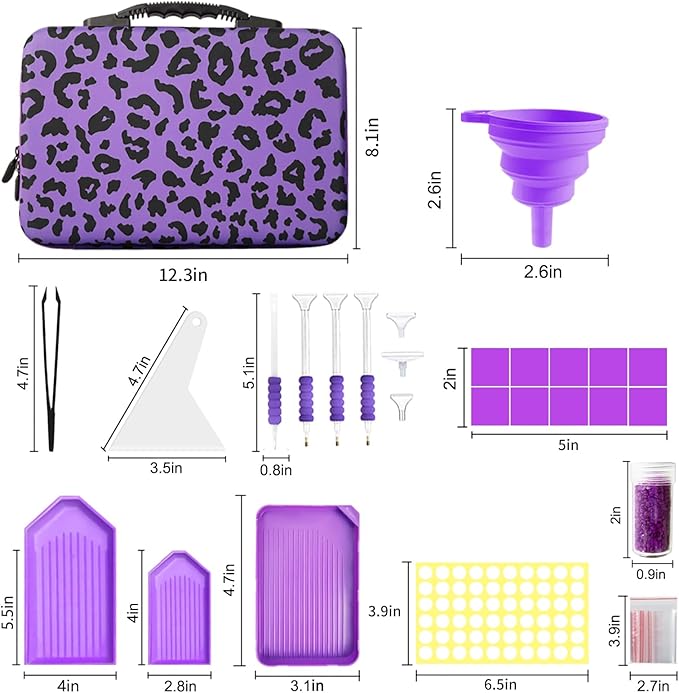 ZORETCO Diamond Painting Storage Box, 120 Slots Bead Storage Containers with Tools Kit for Diamond Art Accessories Craft Jewelry Beads Organizer
