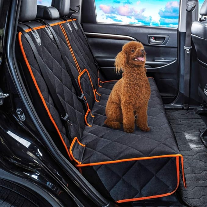 Car Seat Protector, 600D Heavy Duty Car Seat Cover for Dogs, Waterproof Dog Car Seat Cover for Back Seat, Scratch Proof Nonslip Seat Cover for Dogs in Car