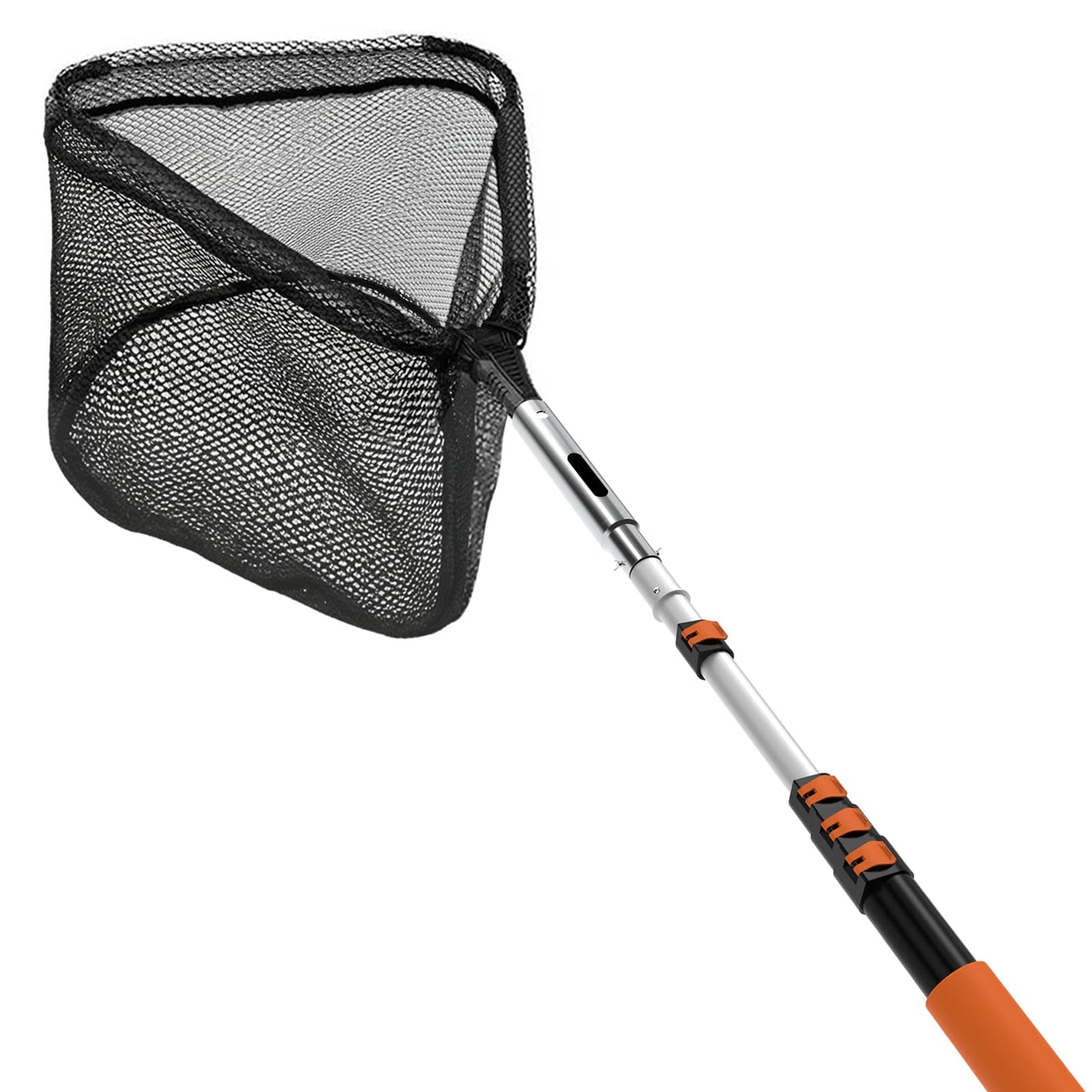 SISIUPASSIE 20FT Pool Skimmer Net with Pole, Foldable & Larger Capacity Pool Net for Cleaning, Telescopic Pool Pole Heavy Duty with Fine Mesh Pool Leaf Net for Above Ground & In-ground Pools