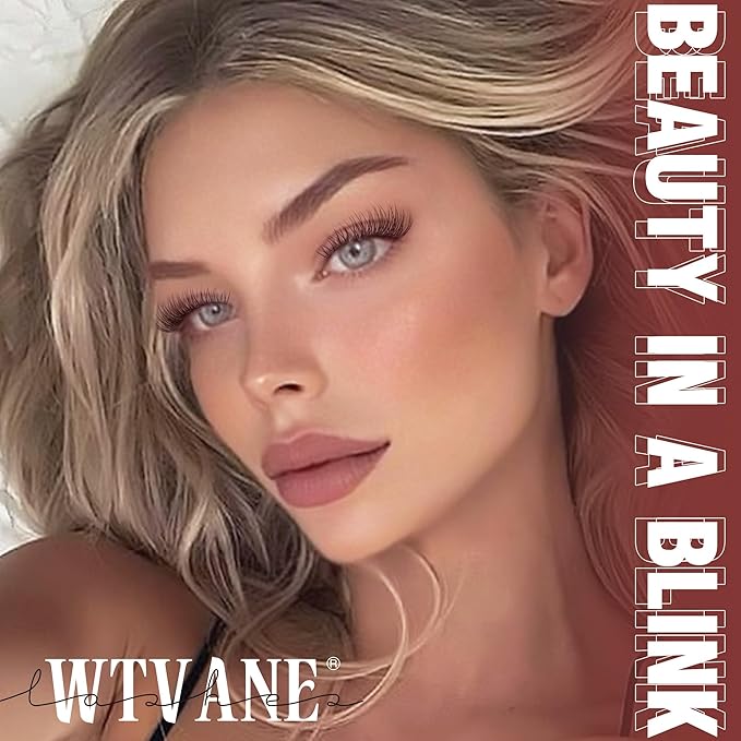 Brown Lash Clusters Natural Invisible Band Eyelash Clusters Wispy Brown Lashes Clusters 8-16mm Cluster Eyelash Extensions Natural Look DIY at Home for Everyday Wear by WTVANE