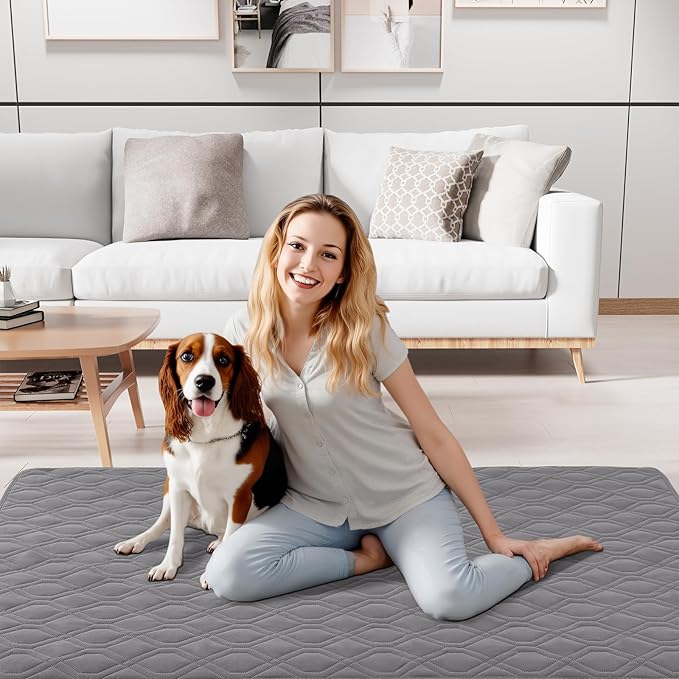 Smiry Reversible Waterproof Couch Covers for Sofa, Washable Dogs Pet Couch Covers for 3 Cushion Sofa Pet Friendly, Water Resistant Furniture Protector Slipcover, Geometric (30"x70", Grey/Dark Grey)