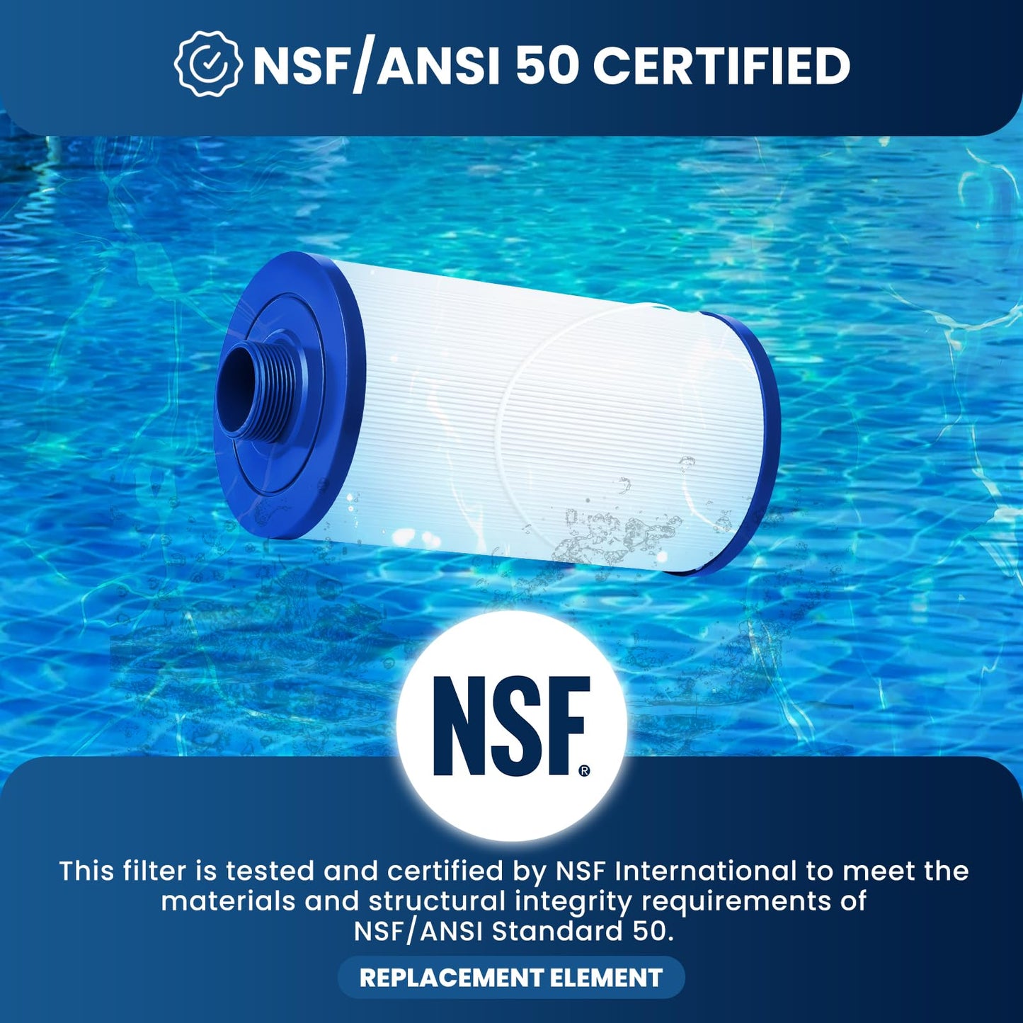 303279 Hot Tub Filter Replaces Filbur FC-2402, 5CH-37, PFF42TC-P4, 78460 and Lifesmart, AquaTerra, Fantasy, Freeflow, Simplicity, Bermuda, Aspire, Azure, Spa Filter 2 Pack