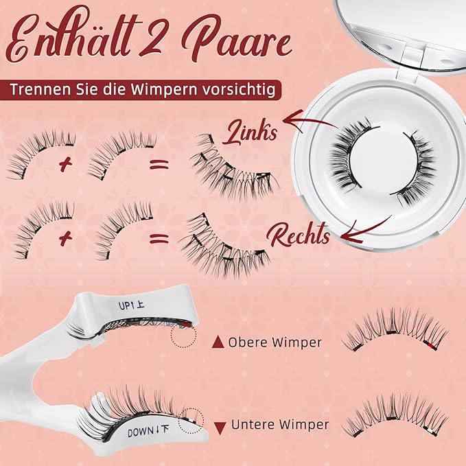 Higu clace Magnetic Eyelashes with Applicator Soft Magnetic Lashes Natural Look Wispy Magnet Lashes Easy to Wear and Remove Ã¯Â¼ÂDJCX-H08Ã¯Â¼Â