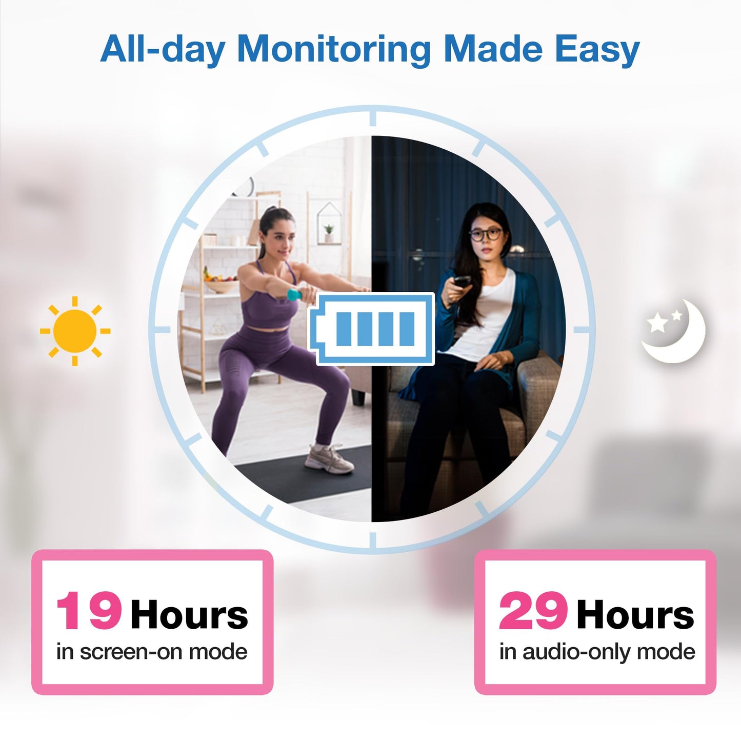 VTech VM819-2 Baby Monitor, 2.8” Screen, 2 Cameras, 1000ft Range, Night Vision, 2-Way Audio, Temperature Sensor, Lullabies, Secured Transmission No WiFi