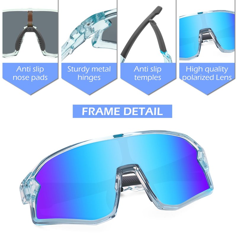 FEISEDY Kids Sunglasses Polarized Youth Baseball Sunglasses Sports Cycling Glasses for Boys Girls Age 4-8 B0183