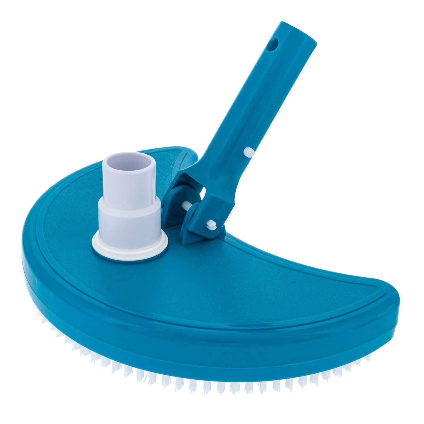 U.S. Pool Supply Half Moon Manual Pool Vacuum Head for Inground Pools Above Ground, Weighted - Swivel Hose Connection 1.5" 1.25", Pole Handle Bottom Brushes, Cleaning Vinyl Liner, Accessory Attachment