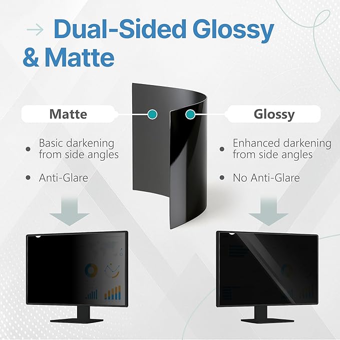 VINTEZ 31.5 Inch 16:0.9 Privacy Screen for Computer Monitor and Laptop - Anti Glare Protector Film Blue Light Filter Eye Protection - Computer Screen Privacy Shield, [1 Pack]