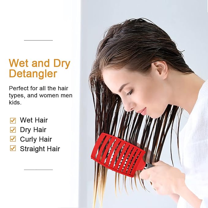 Detangling Brush, Wet Dry Detangler Hair Brushes, Vented Detangling Brush, Fast Drying Styling Massage Hairbrush for Women & KidsÃ¢ÂÂ Long, Thick, Thin, Curly & Tangled Hair (Pink)\