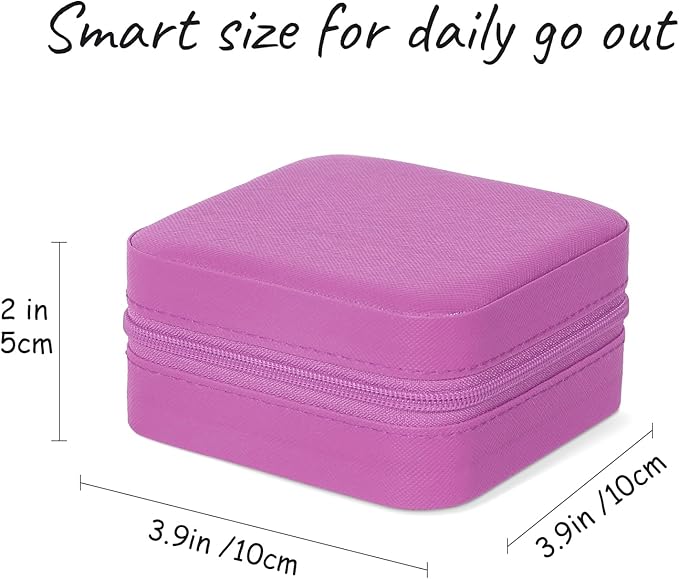 Travel Jewelry Case Small Jewelry Box Jewelry Organizer Storage Case Portable PU Leather Mini Jewelry Travel Case for Girls Womens Earring, Necklace, Rings,Bracelets