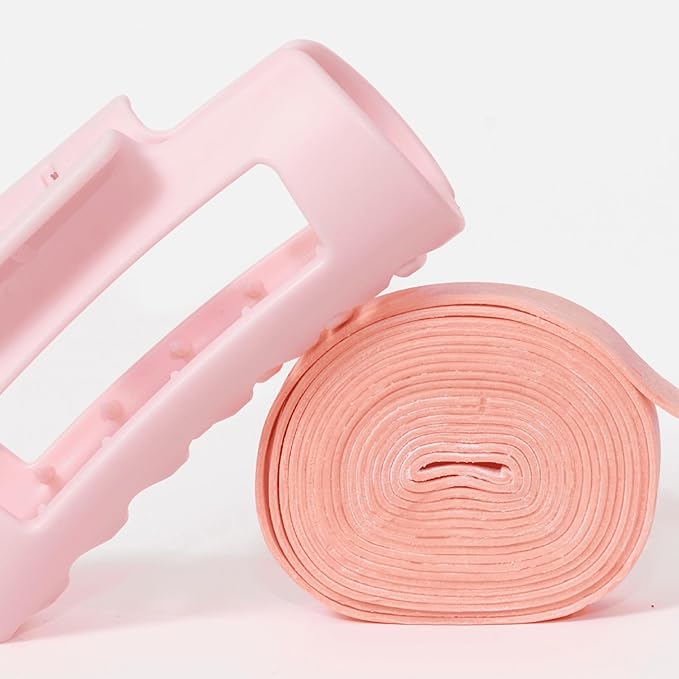 The Original Mello Hair Claw Clip Squishy Claw Clip Made in Korea Patent Pending 30021976 (Pink, Red, Blue, Black, Brown, White, 6 Pack Medium)