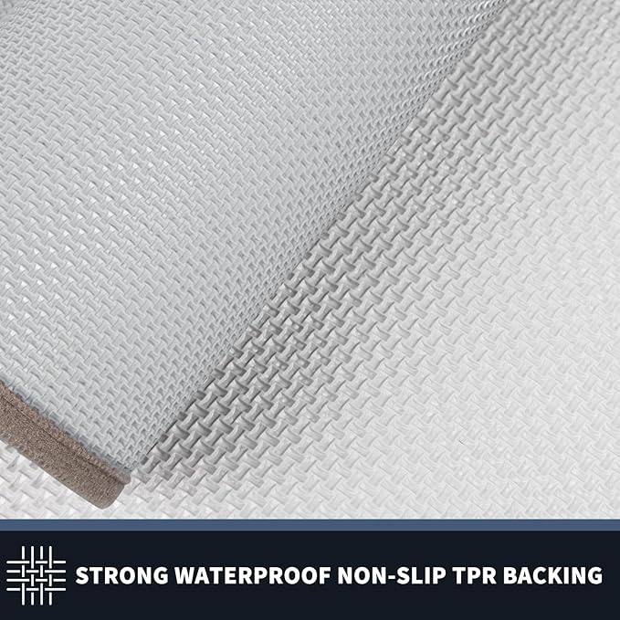 PURRUGS Dirt Trapping Door Mat 24" x 96", Non-Slip Washable Entry Mat, Dog Doormat, Front Door Mat, Super Absorbent Entrance Mat for Muddy Shoes & Paws, Beige & Grayish Brown