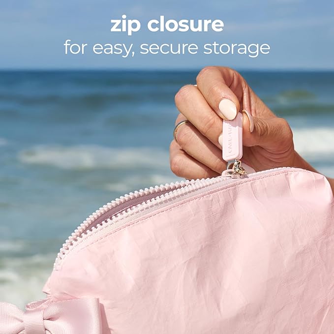 Case-Mate Essential Crinkle Makeup Bag - Waterproof Zipper Pouch - Daily Use Travel Pouch for Toiletries and Beach