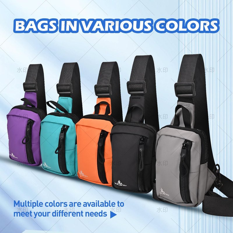 JIMYAO Mini Sling Bag for Men/Women, Waterproof Utility Chest Bag Crossbody Backpack for Hiking Travel Sports Running (Black)