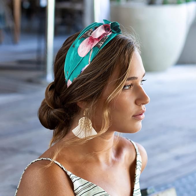 vimate 35" Square Silk Like Head Scarf - Women's Fashion Satin Scarf Bandana for Hair Wrapping at Night.