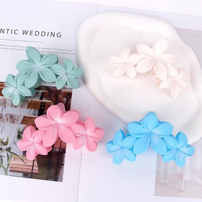 Ondder Large Matte Non-Slip Hair Clips for Thick Hair - 4 Pcs 4.5 Inch Claw Clips with Strong Hold for Women and Girls