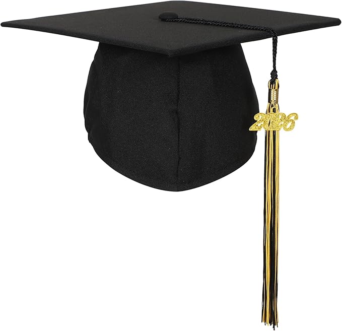 Newrara Graduation Unisex Matte Adult Graduation Cap with Tassel