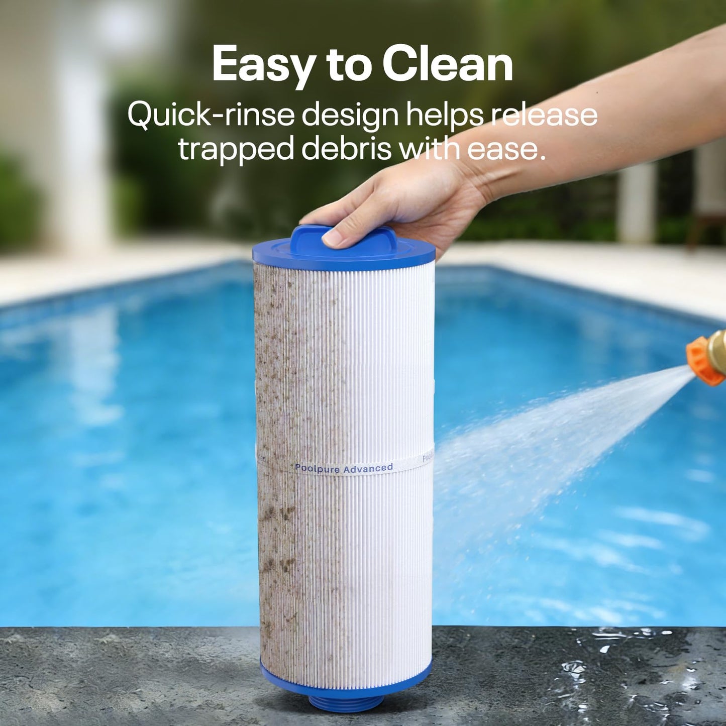 POOLPURE 5CH-502 Fine Thread Spa Filter Replaces PPM50SC-F2M, Marquis Spa 20041, 20091, 370-0237, Marquis 50 Hot Tub Filter, Length: 12 3/16", 2” Male Thread/MPT (2 Pack)