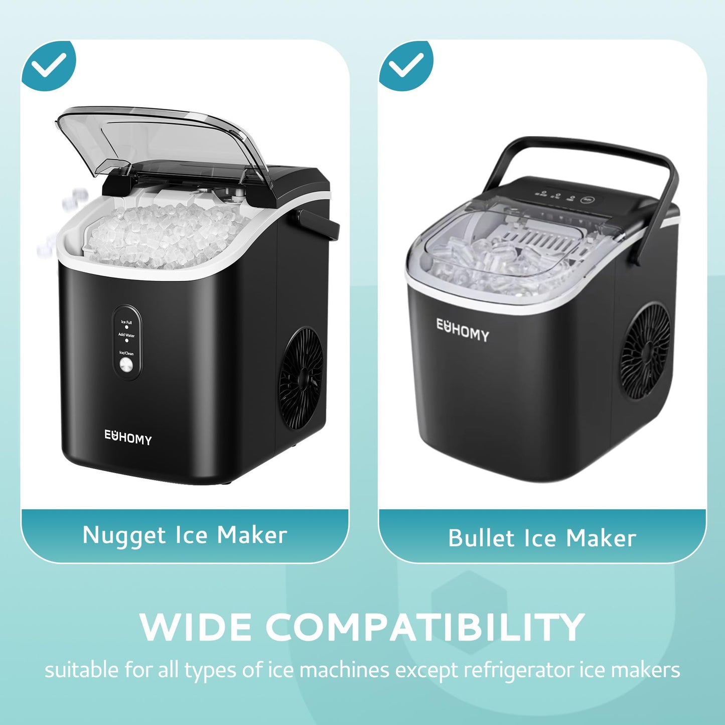 EUHOMY Max 33 Uses Ice Machine Cleaner Descaler (1 Gallon / 3.75L), 128 Fl OZ Ice Maker Cleaner, Ideal Universal Descaling Solution for All Brands Ice Maker, Single Use Coffee and Espresso Machines