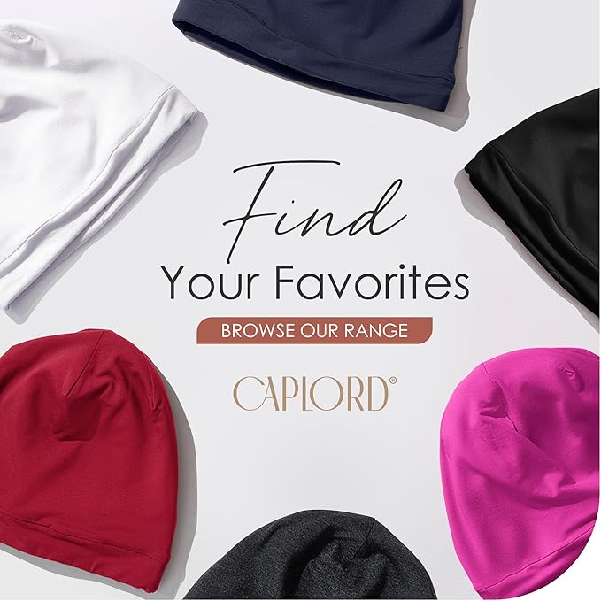 CAPLORD Satin Bonnet for Sleeping, Curly Hair Wrap Sleep for Men, Adjustable Silk Beanies for Women, Silk Hair Bonnet