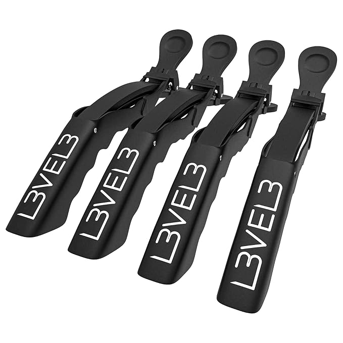 L3 - Level 3 Croc Hair Clips - 4 Pack Hair Clip Set for Hair Styling