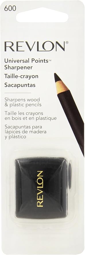 Revlon Universal Points Sharpener for Wooden & Plastic Makeup Pencils, Fits Small to Large Sizes, Easy to Clean, 1 Count (Pack of 2)