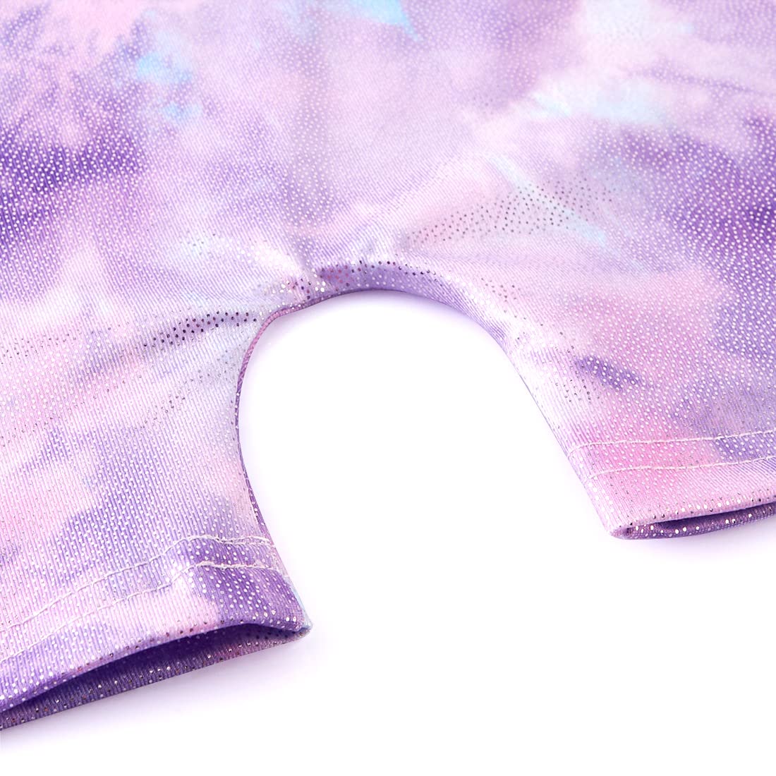 HOZIY Gymnastics Leotards for Toddler Girls 3t 4t with Shorts Biketards Purple Tie Dye Sparkly Shiny Tumbling Outfits Dance Clothes Clothing Kids Leo Child