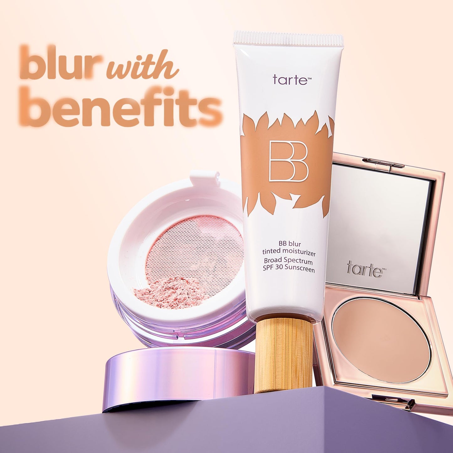 tarte BB blur tinted moisturizer Broad Spectrum SPF 30 – Medium Buildable Coverage with Natural Lightweight Matte Finish, Vegan & Cruelty-Free, full size, deep