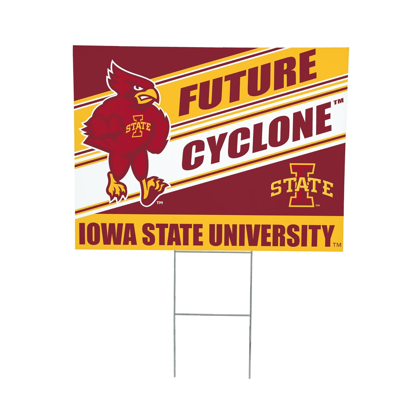 NCAA Iowa State University Future Student Yard Sign, Outdoor Coroplast Yard Signs with Stakes 18x24, College Welcome Signs for Lawn, Graduation Party