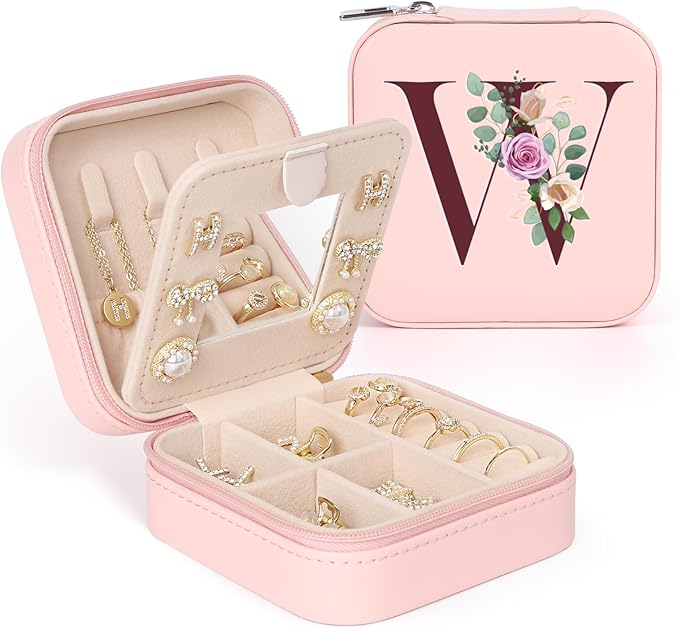 Easter Basket Stuffers for Teens Essentials, Valentines Day Christmas Stocking Stuffers for Women Teen Girl Gifts Trendy Stuff Travel Jewelry Box Case Organizer Personalized Birthday Gifts