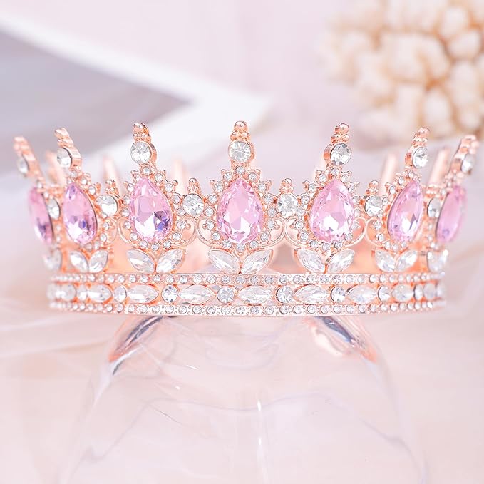 Queen Crown for Women Crystal Tiara for Women Rhinestone Wedding Headband for Bride Hair Accessories for Costume Birthday Party Prom Gifts