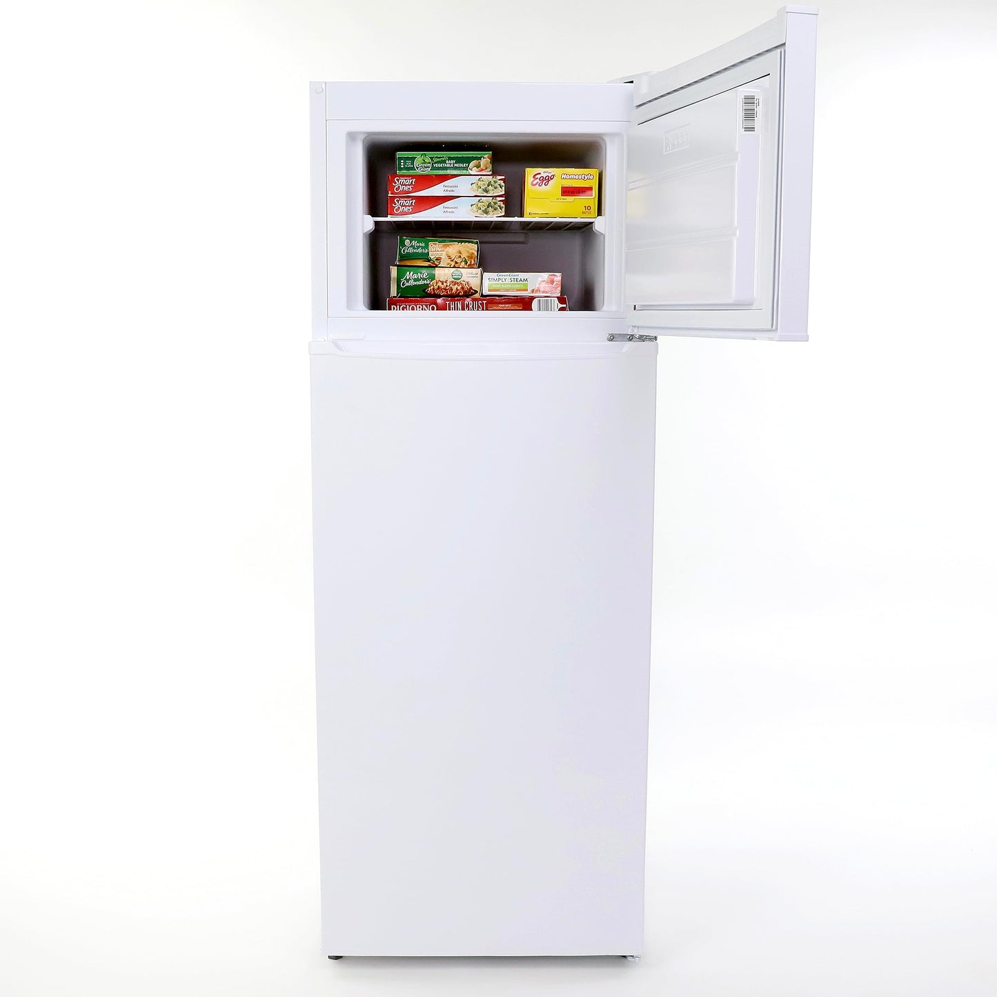 West Bend Apartment Refrigerator Freestanding Dual Door Slim Design Full Fridge with Top Freezer, Adjustable Mechanical Control, for Condo, House, Small Kitchen Use, 7.4-Cu.Ft, White