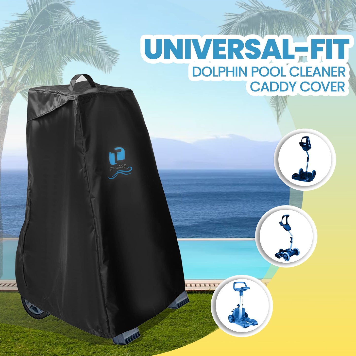 TonGass Swimming Pool Cleaner Cover Compatible with Dolphin Robotic Pool Cleaner Classic Caddy Cover Exact Replacement for Maytronics Part Number 9991794-R1