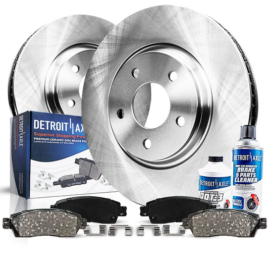 Detroit Axle - Front Brake Kit for Chevrolet Malibu Malibu Pontiac Grand Am Olds Alero Cutlass, Disc Brake Rotors Ceramic Brakes Pads Replacement [10.94" inch Rotors]