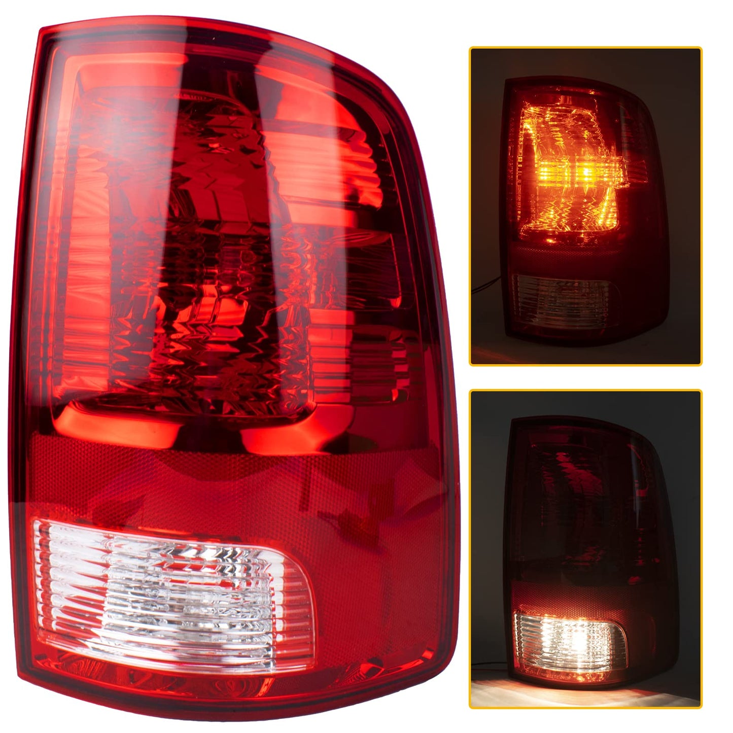 Boine Left Side Tail Light Compatible With 2009-2018 Dodge Ram 1500 2500 3500 - Bulb Included (Left Driver Side)