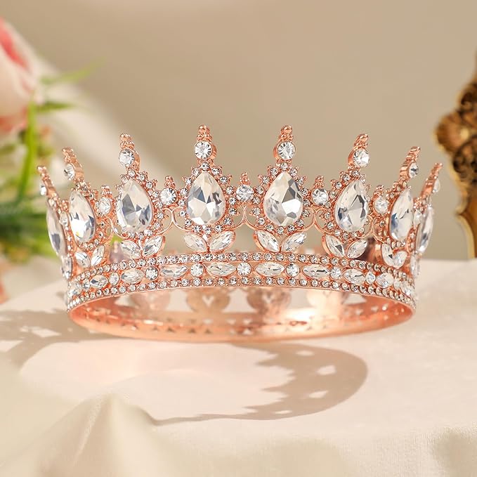 Queen Crown for Women Crystal Tiara for Women Rhinestone Wedding Headband for Bride Hair Accessories for Costume Birthday Party Prom Gifts