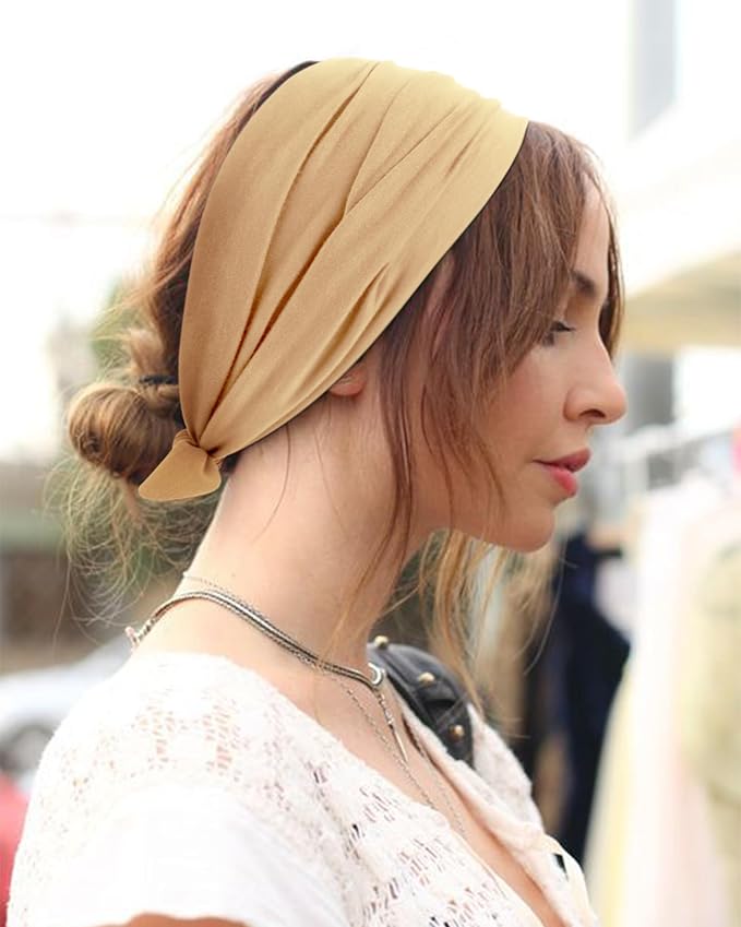 DRESHOW 8 Pack Bow Headbands of Solid Color for WomenÃ¢ÂÂs Hair Non Slip Wide Vintage Head Wraps Knotted Cute Hair Band Accessories