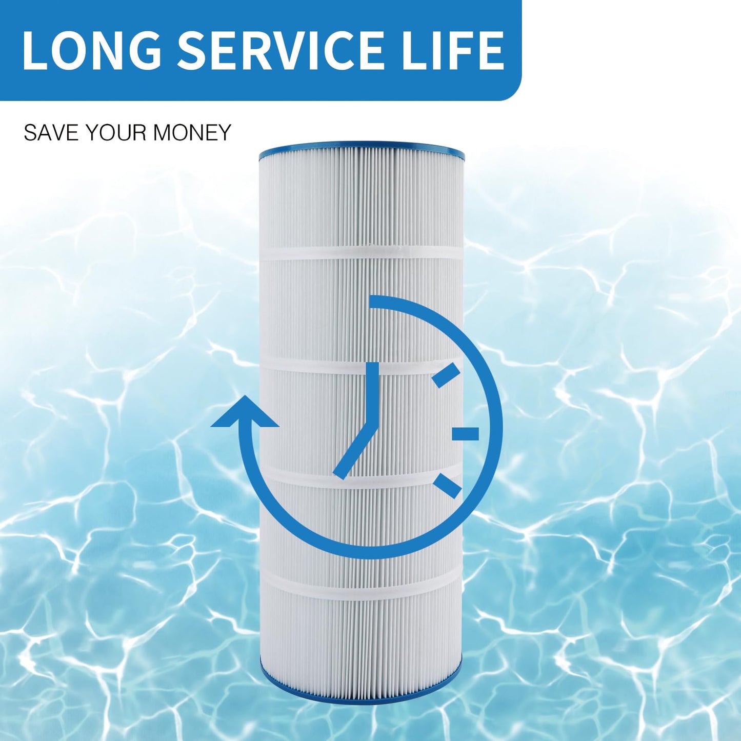 AmiBron C1200 Pool Filter Cartridge, Compatible with Hayward CX1200RE, PA120, C-8412, Ultra-B2, FC-1293, Clearwater II 125, Waterway Pro Clean 125, 817-0125N, 120 sq.ft. 1Pack