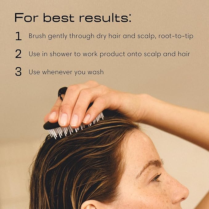 Jupiter Scalp Exfoliator - Scalp Massager Tool for Wet & Dry Hair - Ergonomic Detangler Brush - Dandruff Comb & Scrub to Remove Dandruff & Buildup and Support Circulation - Purple