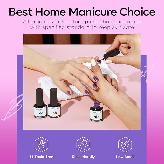 modelones Color Changing Gel Nail Polish Set, 6 Colors 2026 Red Pink Glitter Blue Purple Mood Temperature Change Nail Polish Gel Set Soak Off Nail Art Gel DIY Salon Manicure Gift