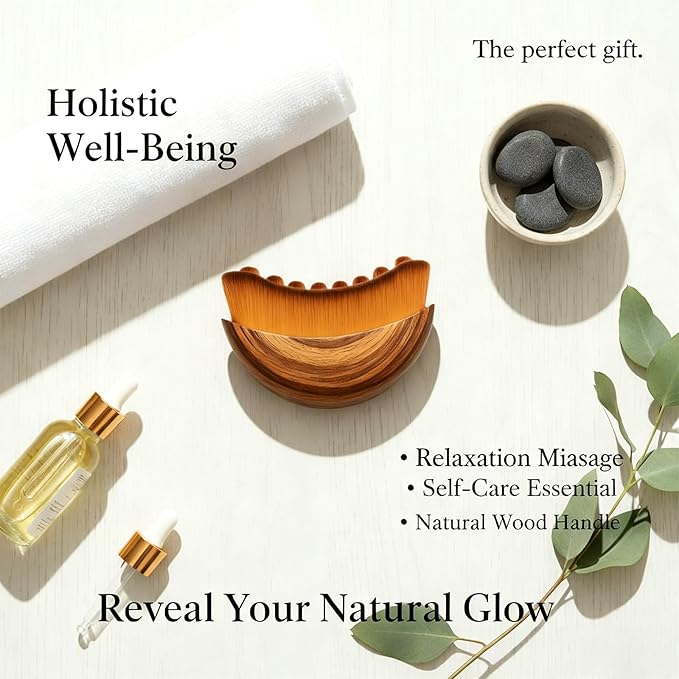 Aeki Lymphatic Contour Face Brush - Lymphatic Drainage Massager, Dry Facial Gentle Beauty Tool - Chin & Jawline Sculpting - for All Skin