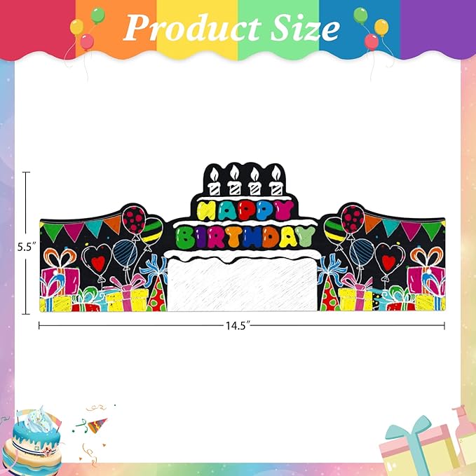 SICOHOME Paper Crown Hats Caps for Kids Paper Crowns for Students Classroom Kindergarten Preschool Party Supplies Adjustable