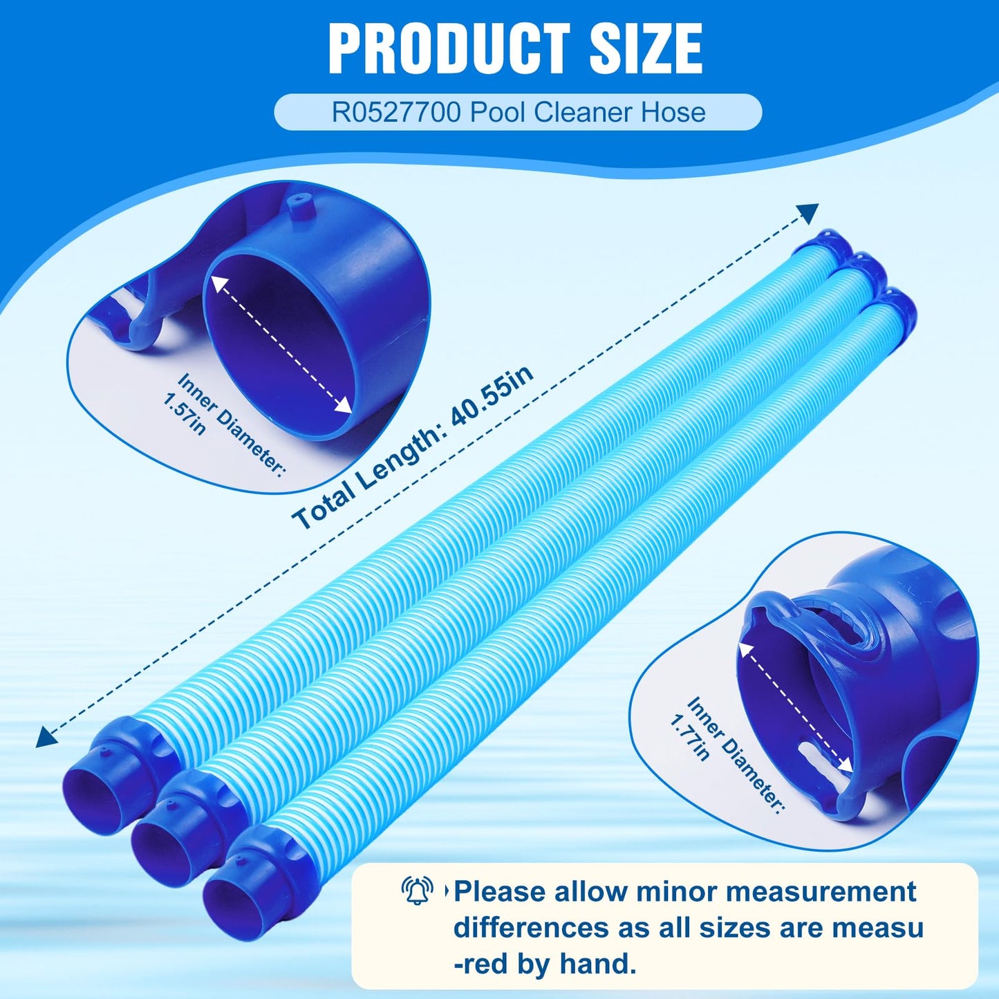 5-Pack Upgrade R0527700 Pool Cleaner Hose for Zodiac MX6 MX8-39 Inch Twist Lock Replacement Hose - Compatible with Baracuda MX6, MX8, X7, T3, T5 Pool Vacuums - Part R0527700