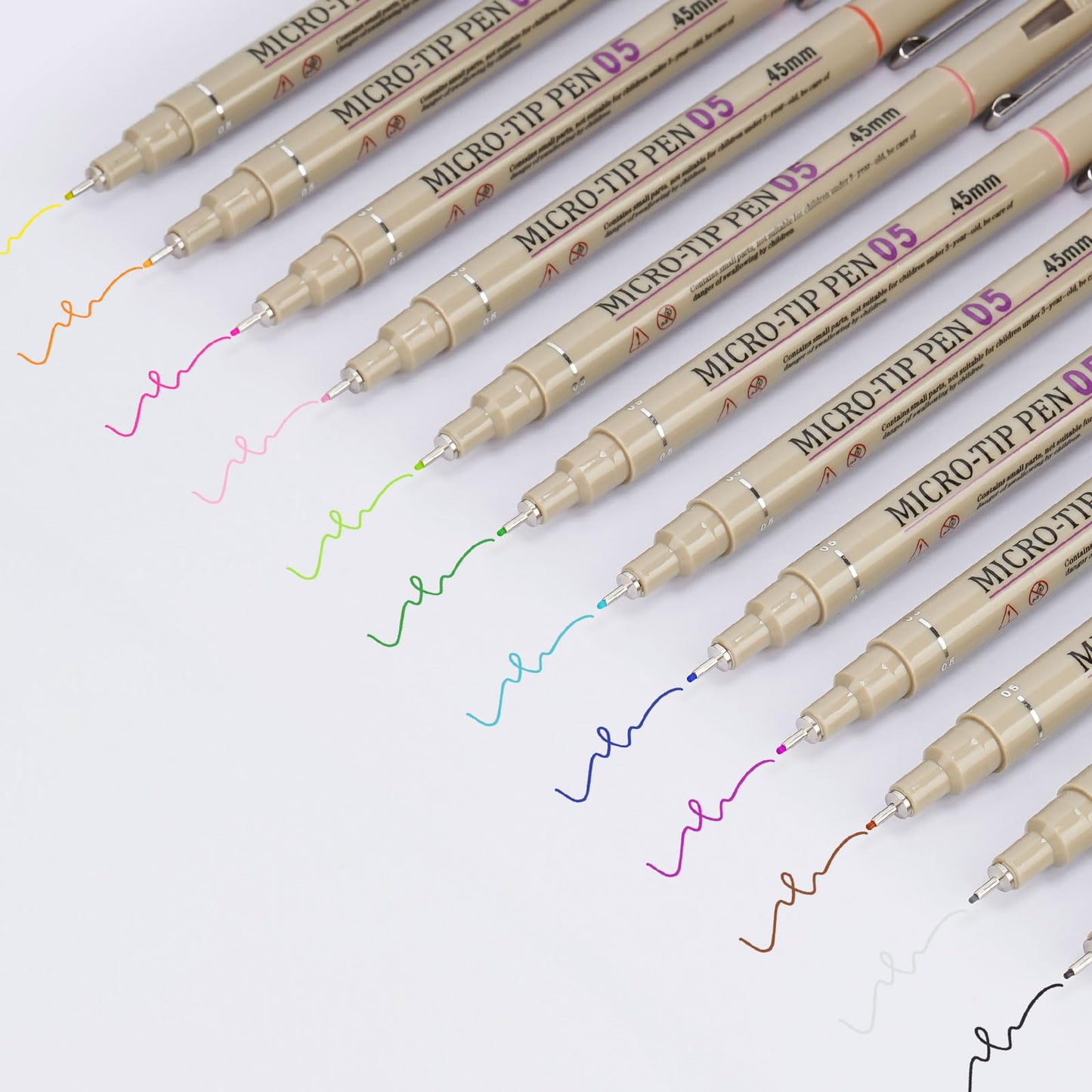 Attom Tech Art [12 Colors] 05 Micro, Fineliner Pen Set Ink, Fine Point Pen,Multi-liner, Sketching, Anime,Artist Illustrating/Technical Drawing,Office Documents