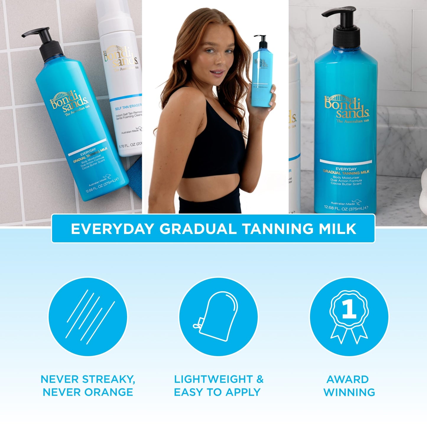 Bondi Sands Everyday Gradual Tanning Milk, 3.4 Fl Oz