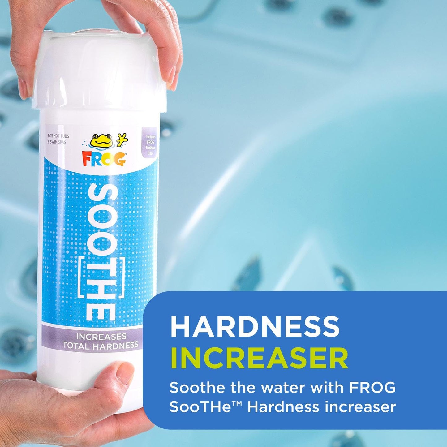 FROG Soothe Calcium Total Hardness Increaser for Hot Tubs and Swim Spas - 2 lb Bottle with TruDose Measuring Cap for Easy Maintenance & Balancing - 1 Pack