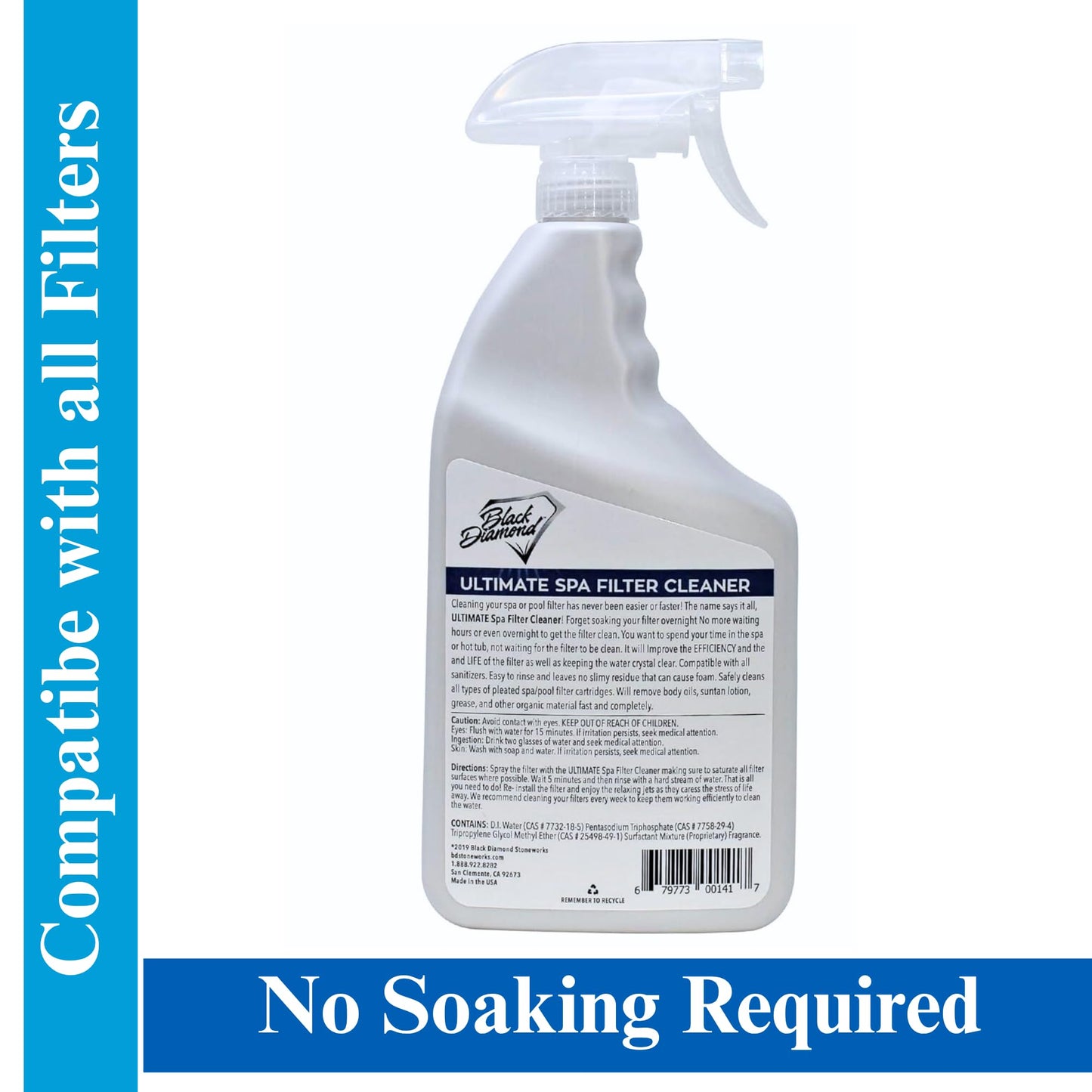 Ultimate Spa & Pool Filter Cleaner Spray, Professional Strength Fast Acting No Soak Hot Tub, Cartridge & Sand Filter Cleaning, Removes Body Oils, Sunscreen, Grease & Organic Build-Up. 32 oz.